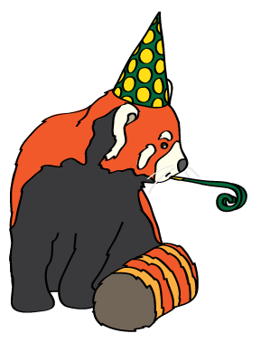 Red panda at a party